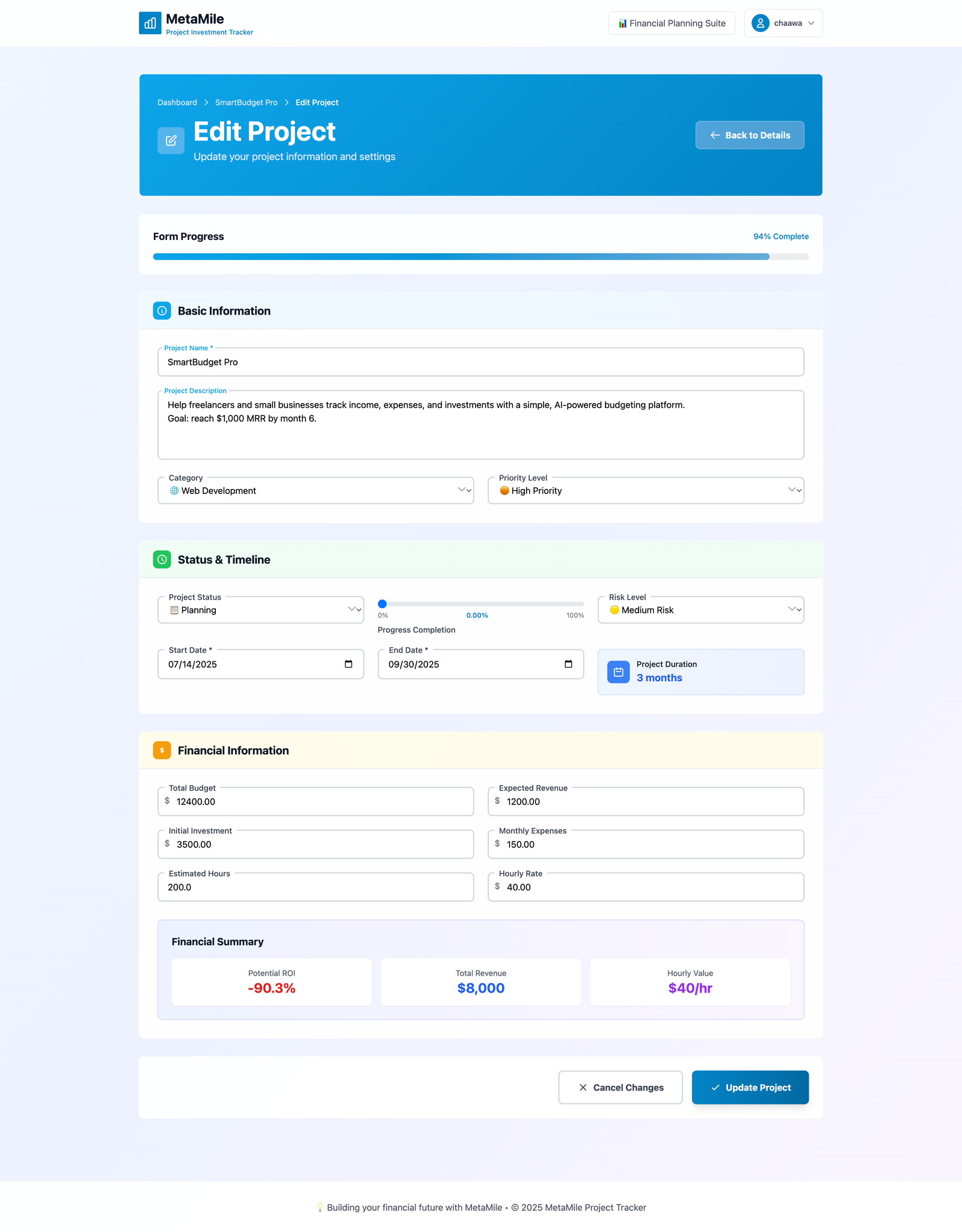 MetaMile - Reports
